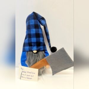 Hatchet Outdoorsman Logger Gnome Shelf Sitter Custom